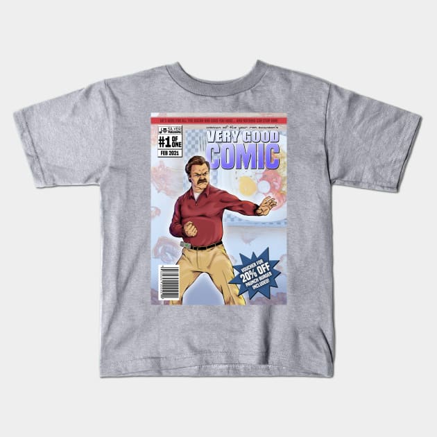 Ron Swanson's Very Good Comic Kids T-Shirt by Sherb_Art